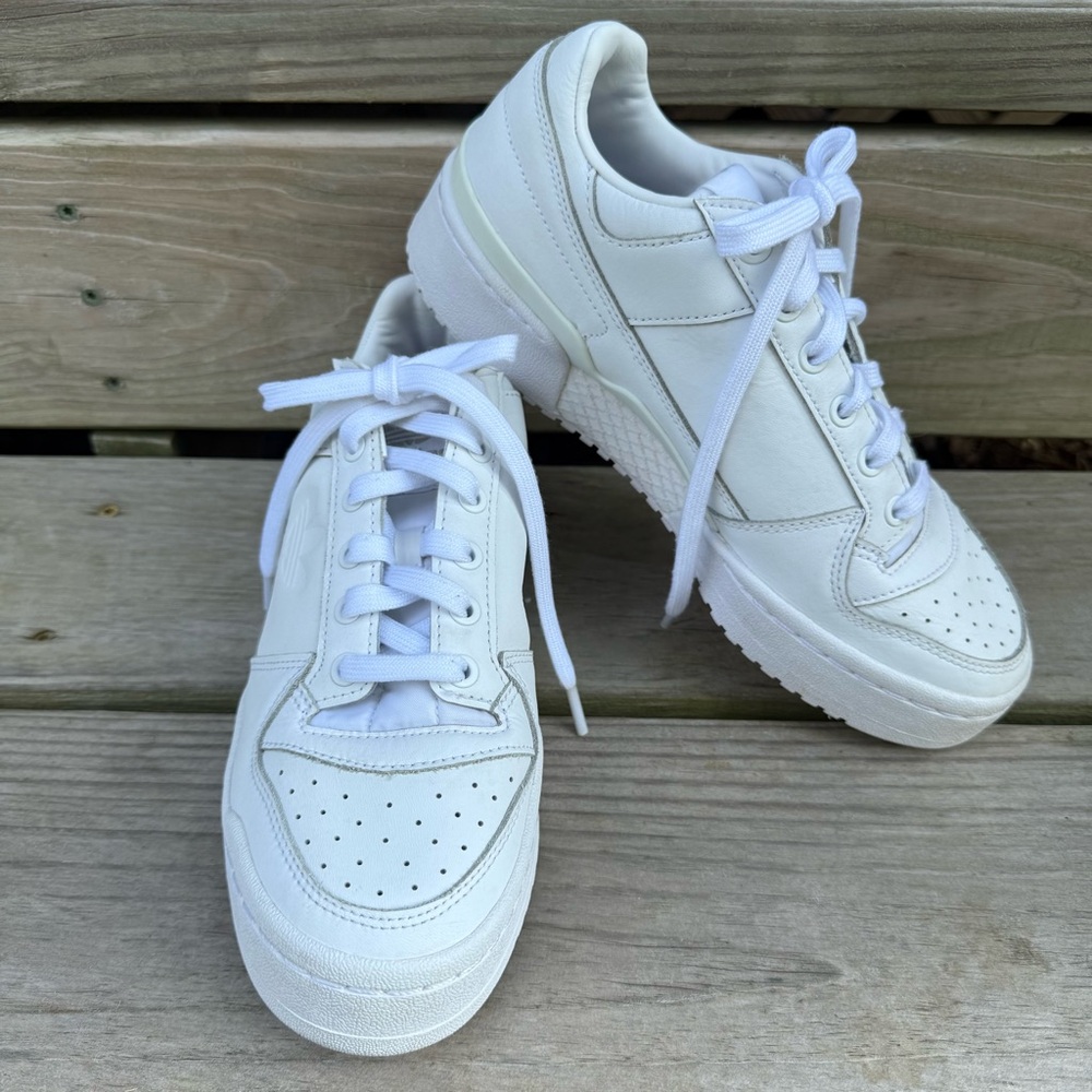 Adidas Platform Sneakers Forum Bold White Leather FY9042 Size 8 Rubber Outsole